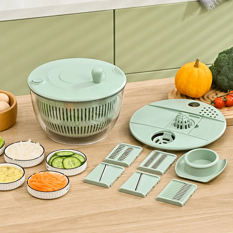 7‑Piece Multifunction Salad Spinner Set