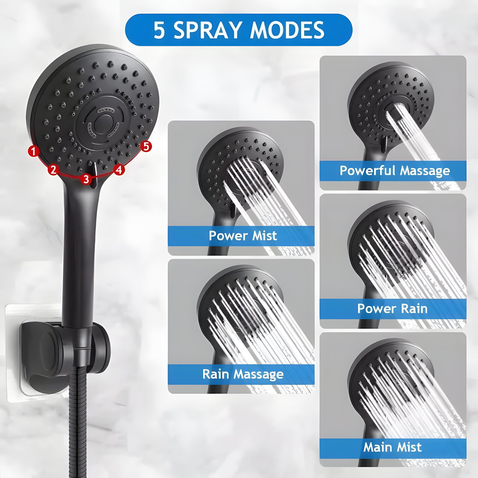 Rainfall Shower System with Handheld